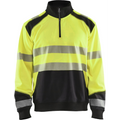 Blaklader High Vis Half-Zip Sweatshirt, Yellow/Black