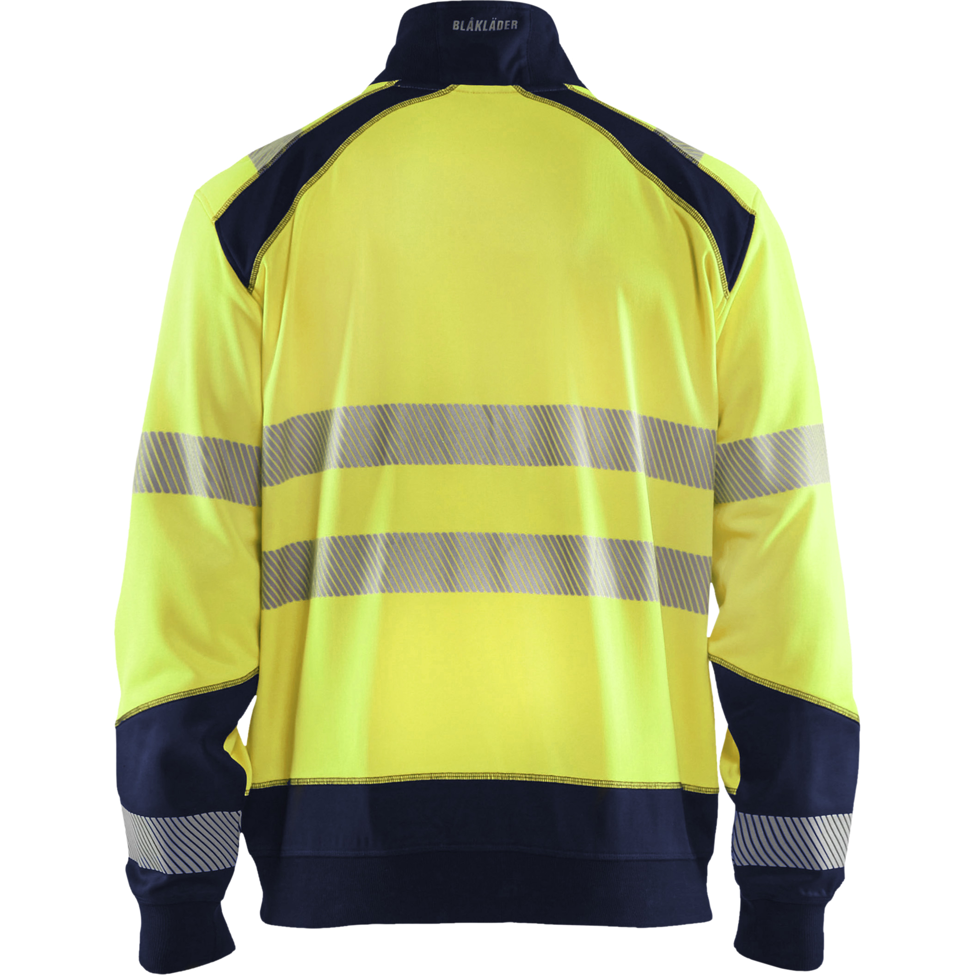 Blaklader High Vis Zip Sweatshirt, Yellow/Navy Blue (4)