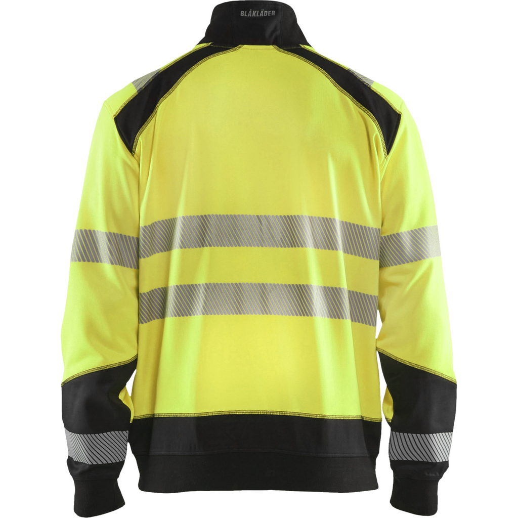 Blaklader High Vis Zip Sweatshirt, Yellow/Black (4)