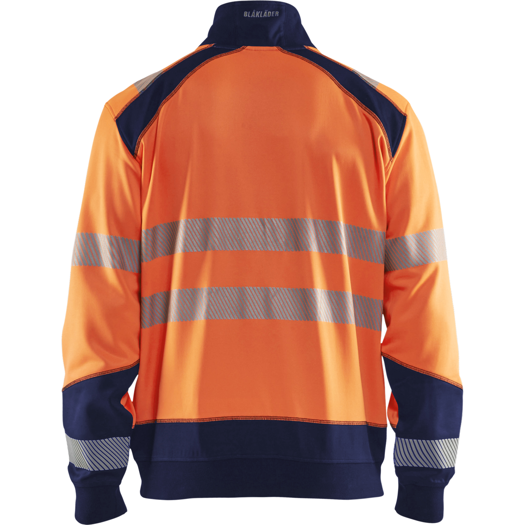 Blaklader High Vis Zip Sweatshirt, Orange/Navy Blue (4)