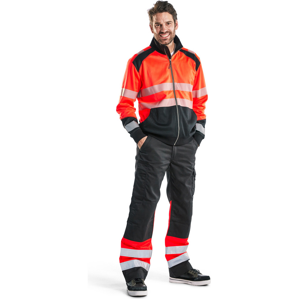 Blaklader High Vis Zip Sweatshirt, Red/Black (5)