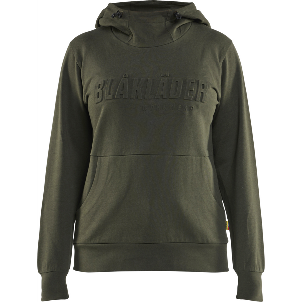 Blaklader 3D Ladies Hooded Sweatshirt, Forest Green