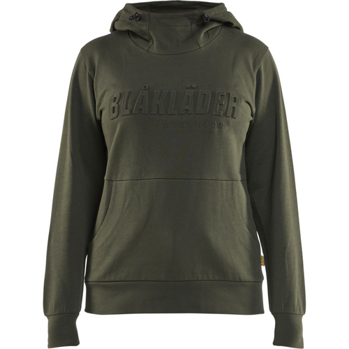 Blaklader 3D Ladies Hooded Sweatshirt, Forest Green