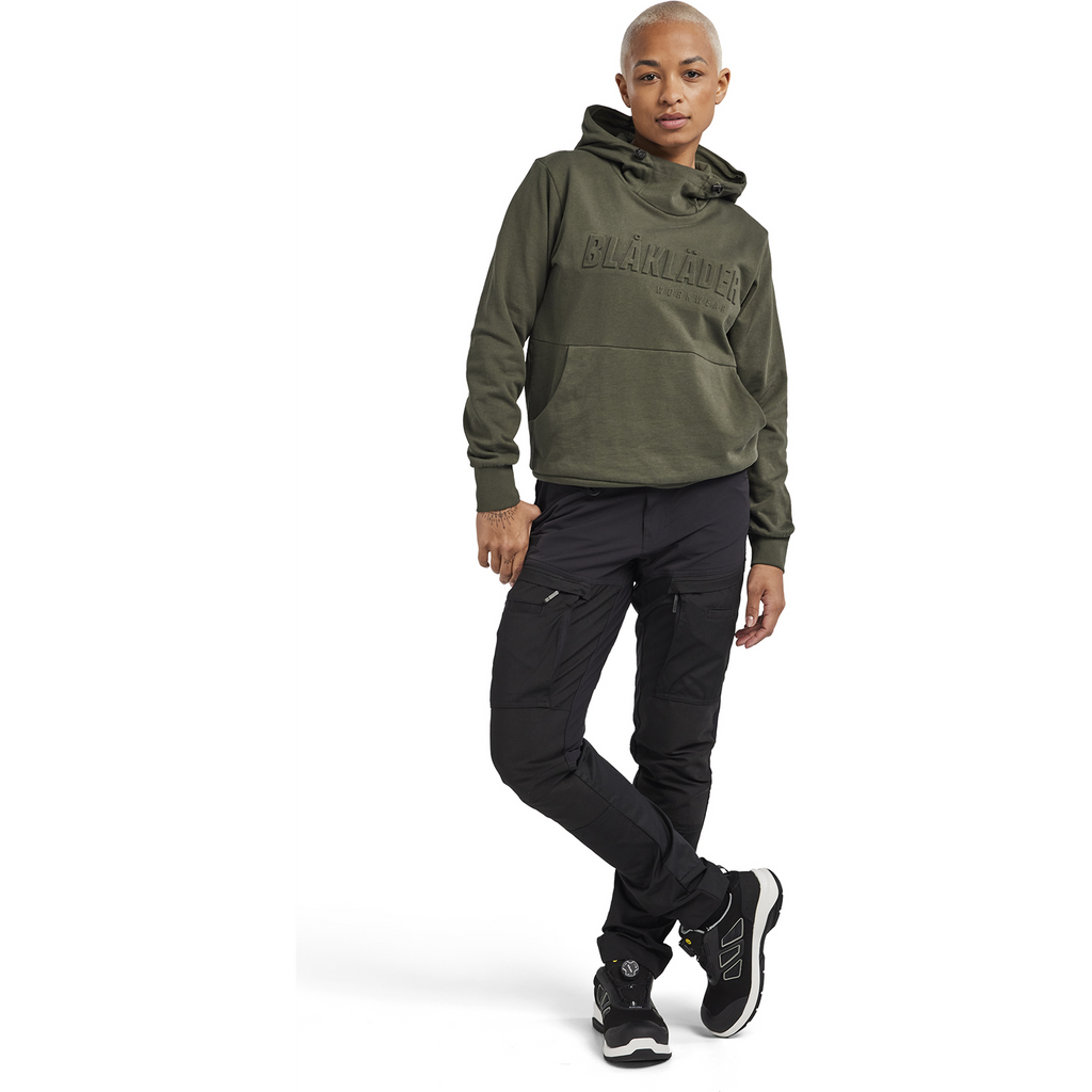 Blaklader 3D Ladies Hooded Sweatshirt, Forest Green (5)