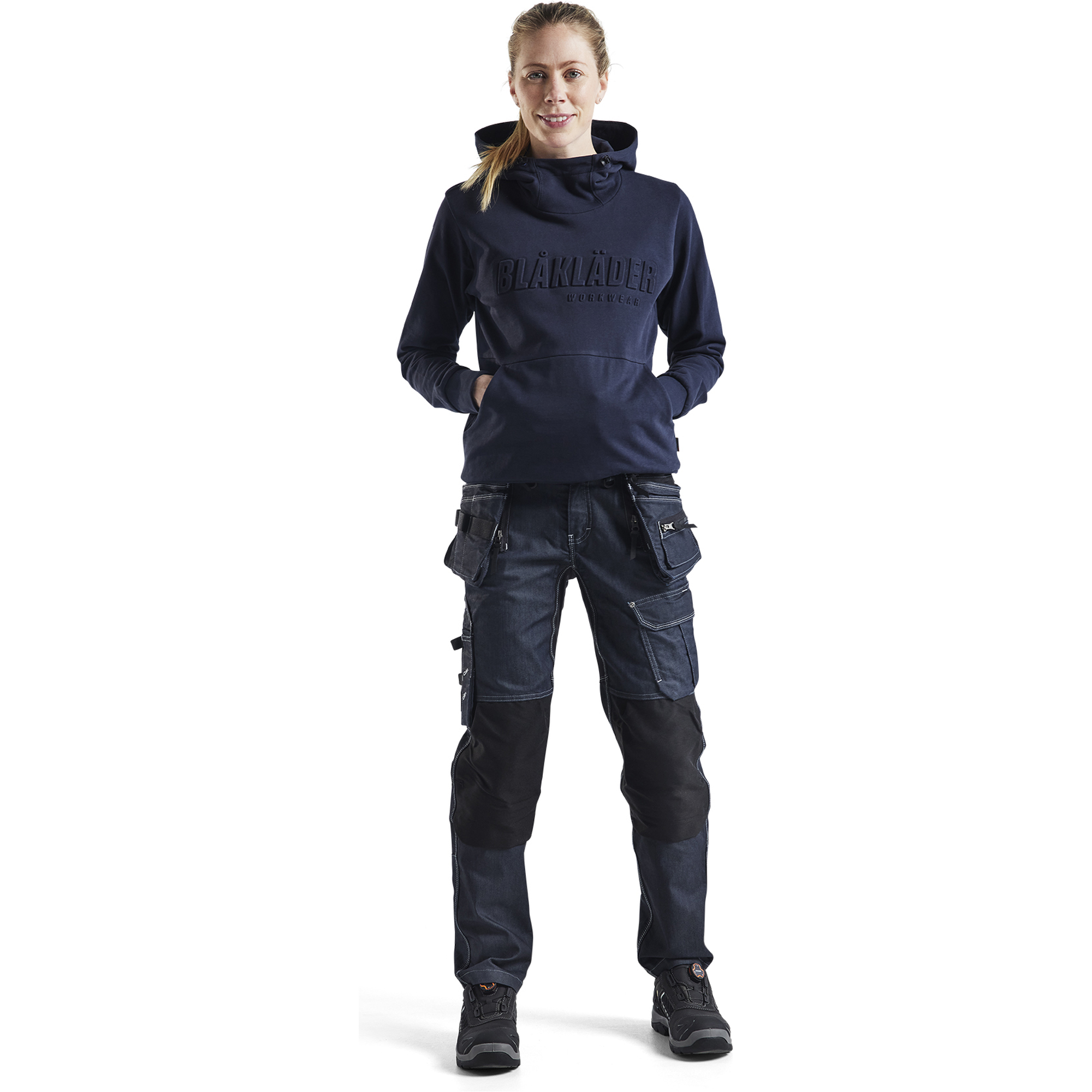 Blaklader 3D Women's Hooded Sweatshirt, Dark Navy Blue (5)