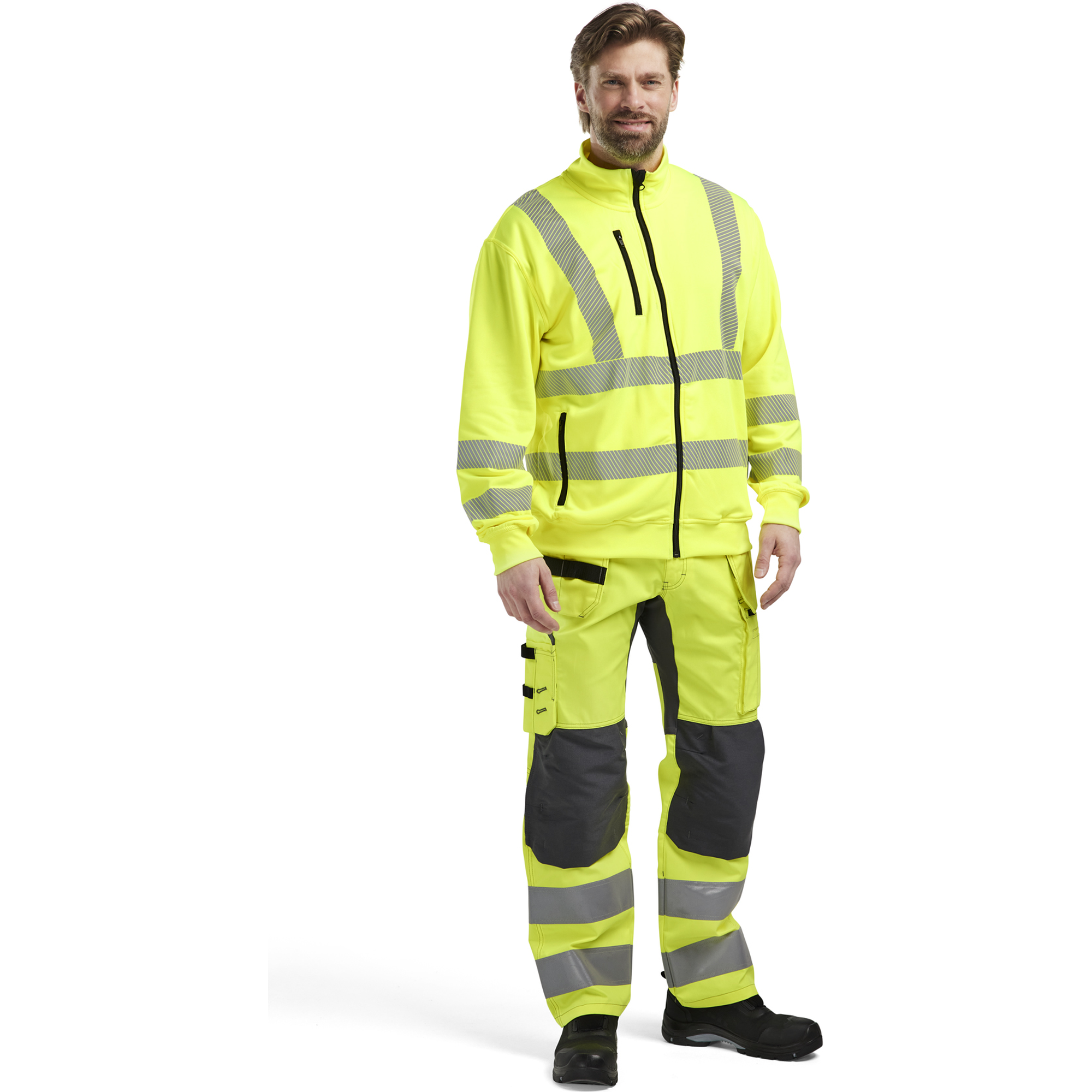 Blaklader High Vis Sweat Jacket, Yellow (5)