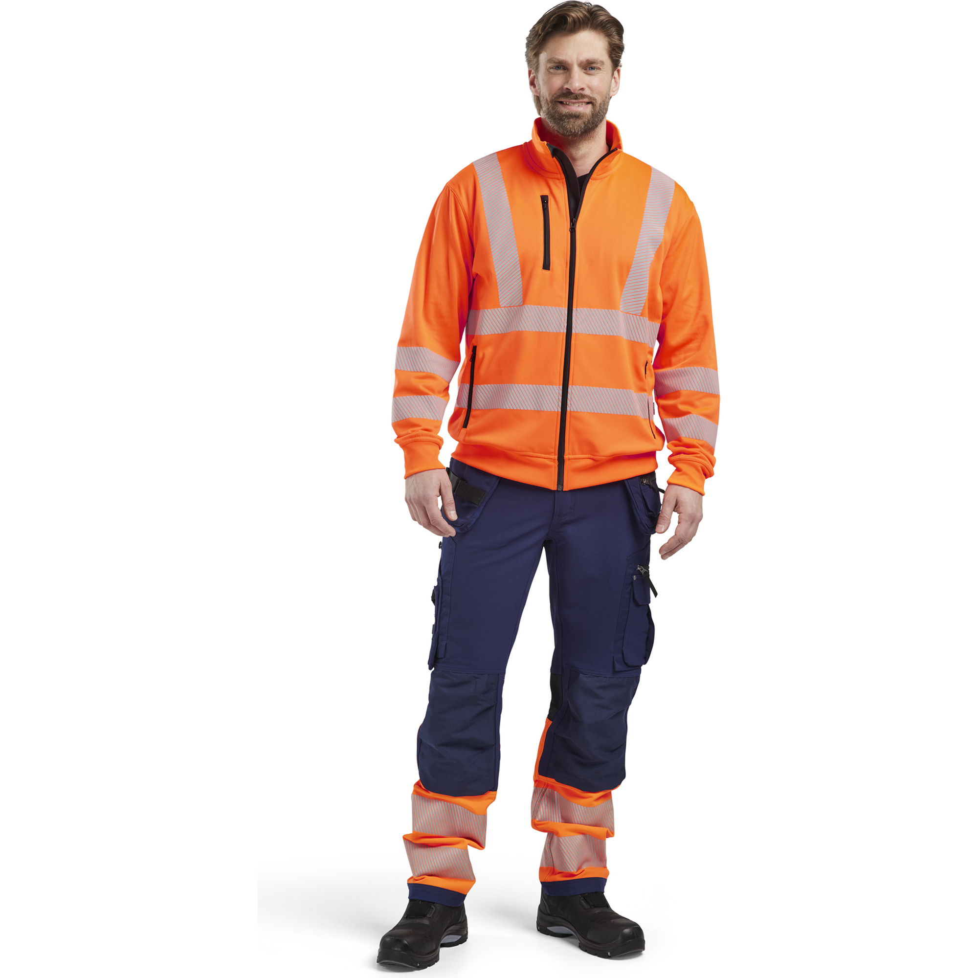 Blaklader High Vis Sweat Jacket, Orange (5)