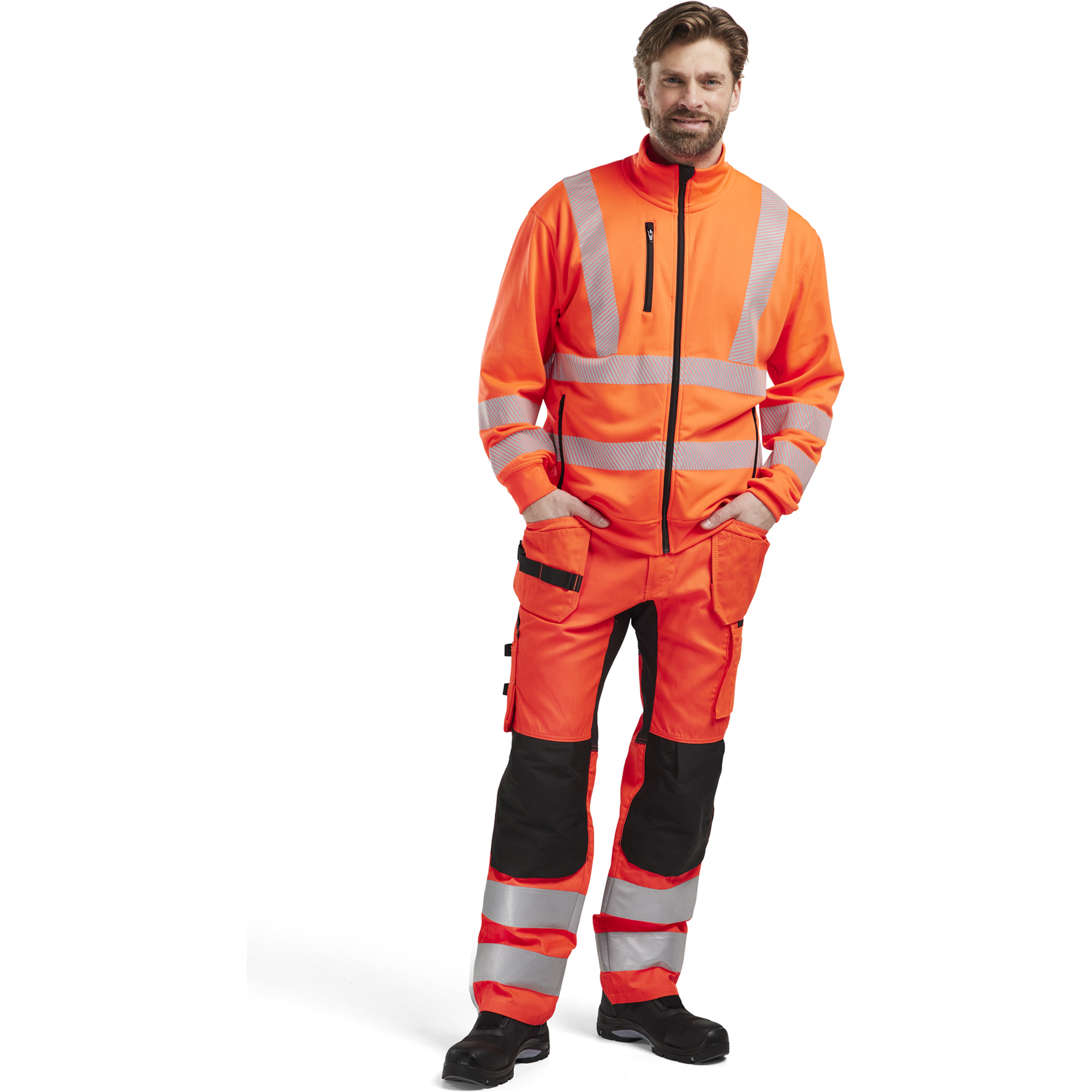 Blaklader High Vis Sweat Jacket, Red (5)