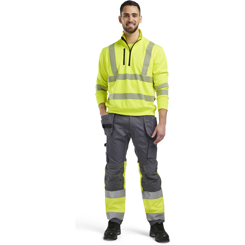 Blaklader High Vis Half Zip Sweatshirt, Yellow (5)