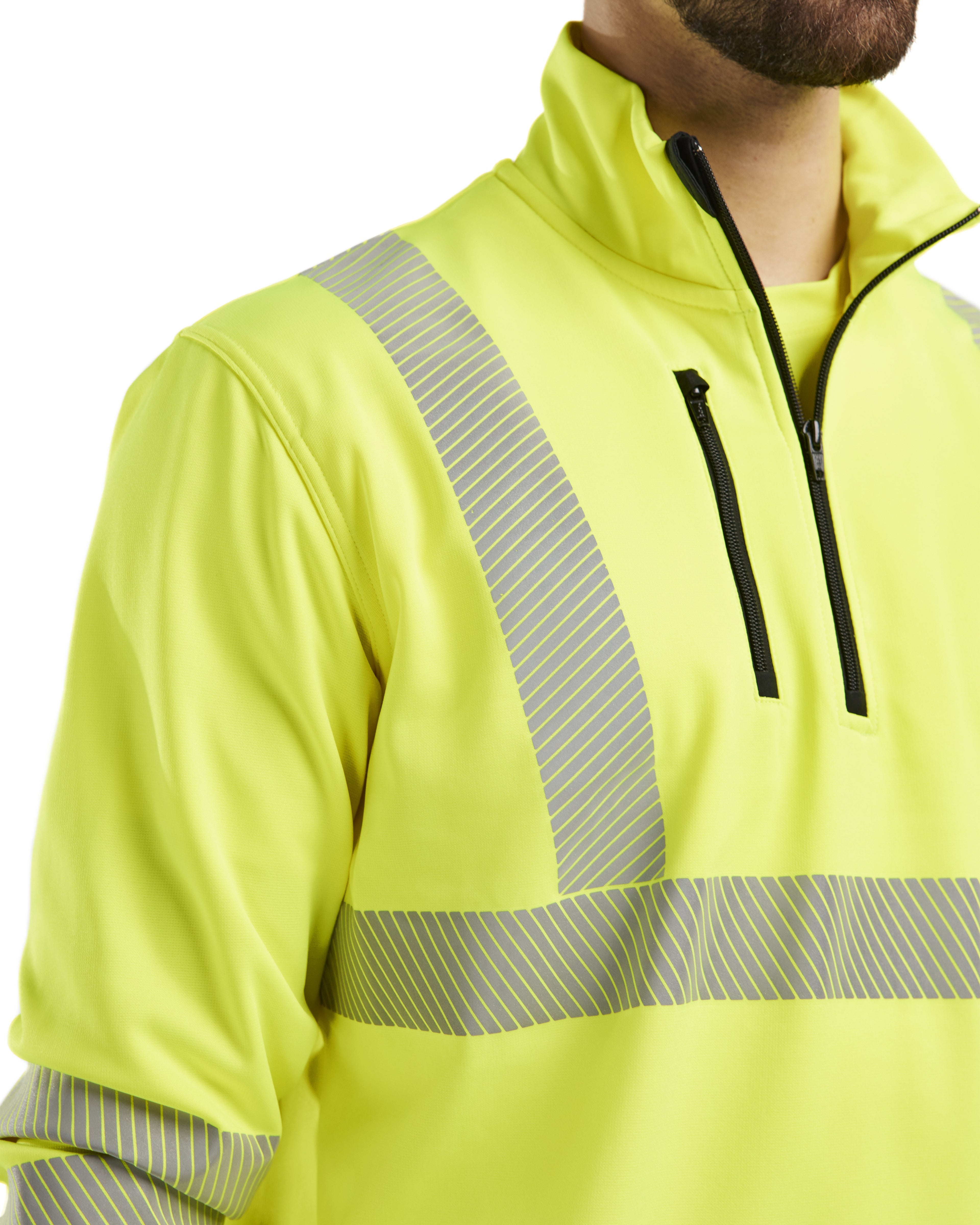 Blaklader High Vis Half Zip Sweatshirt, Yellow (6)
