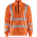 Blaklader High Vis Half-Zip Sweatshirt, Orange