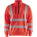 Blaklader High Vis Half-Zip Sweatshirt, Red