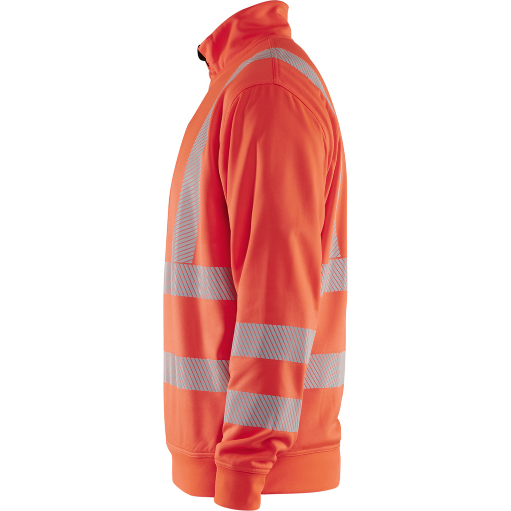 Blaklader High Vis Half-Zip Sweatshirt, Red (3)