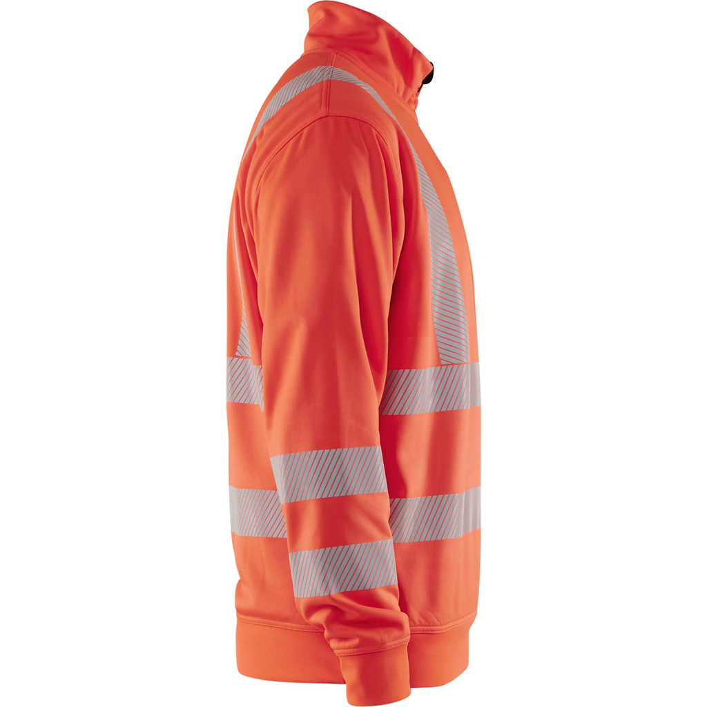 Blaklader High Vis Half-Zip Sweatshirt, Red (2)