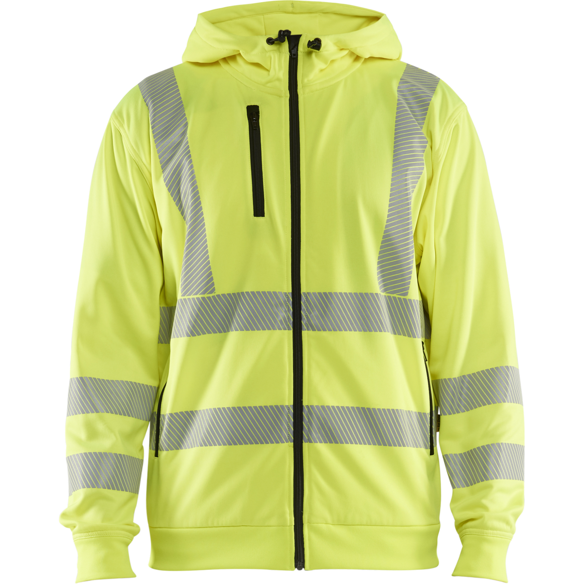 Blaklader High Vis Hooded Sweatshirt with Zip, Yellow