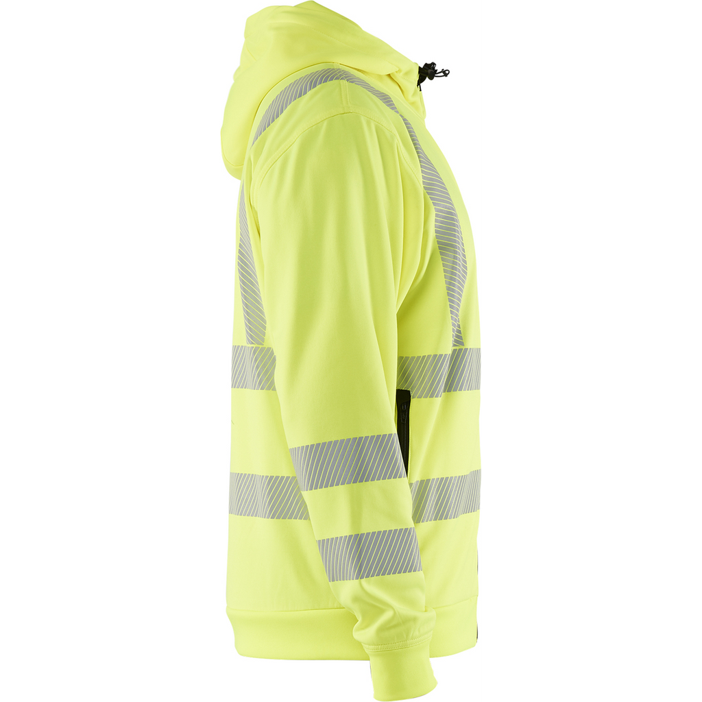 Blaklader High Vis Hooded Sweatshirt with Zip, Yellow (2)