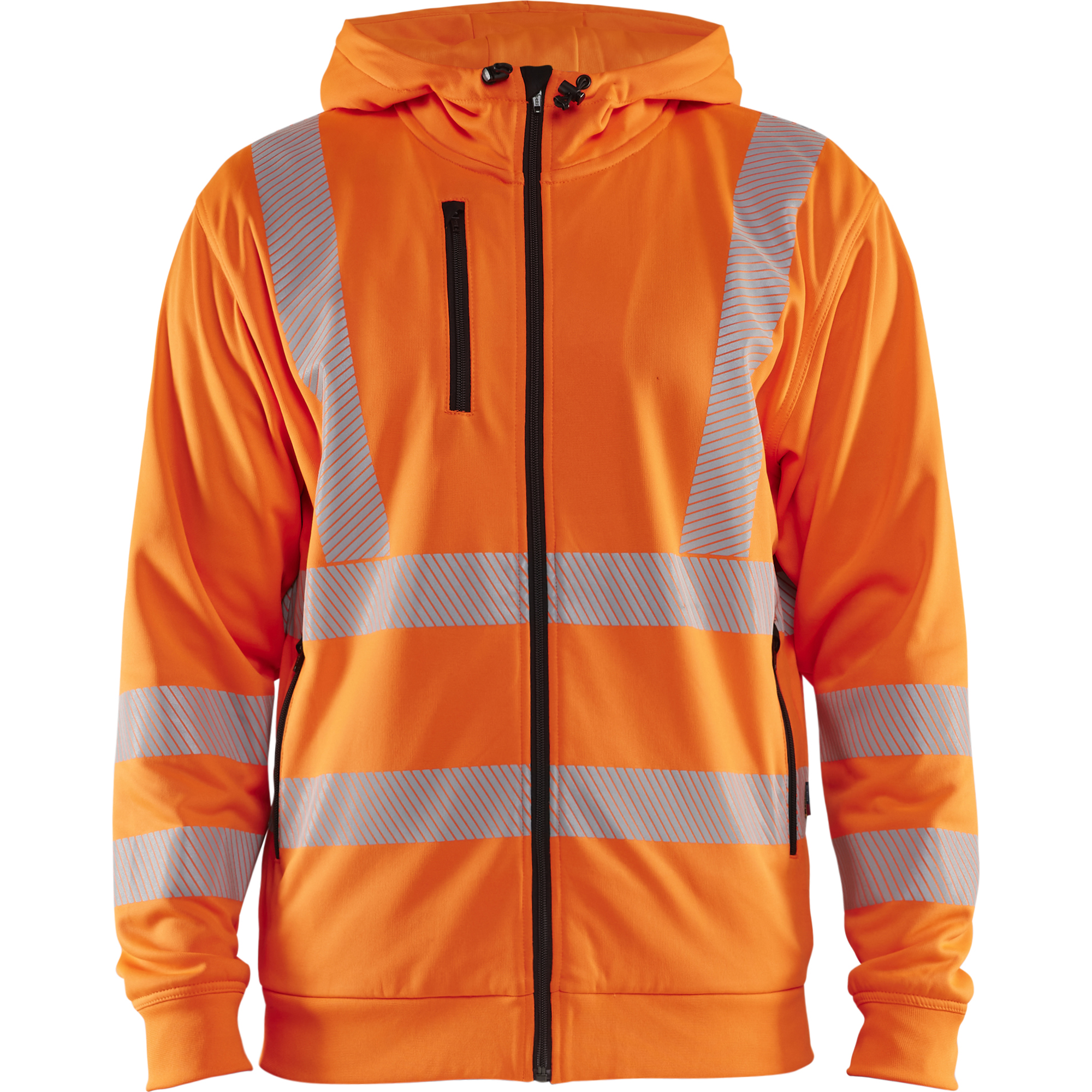 Blaklader High Vis Hooded Sweatshirt with Zip, Orange