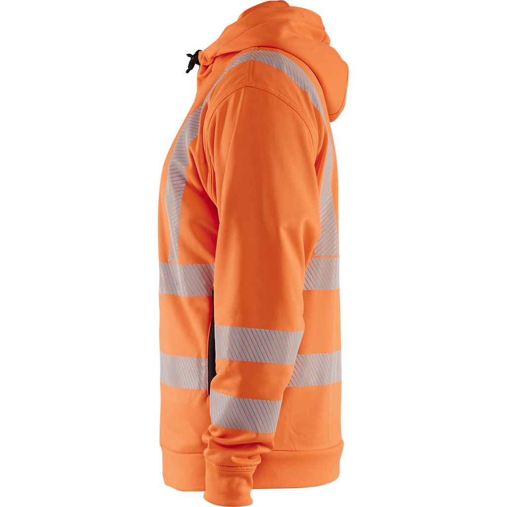 Blaklader High Vis Hooded Sweatshirt with Zip, Orange (3)