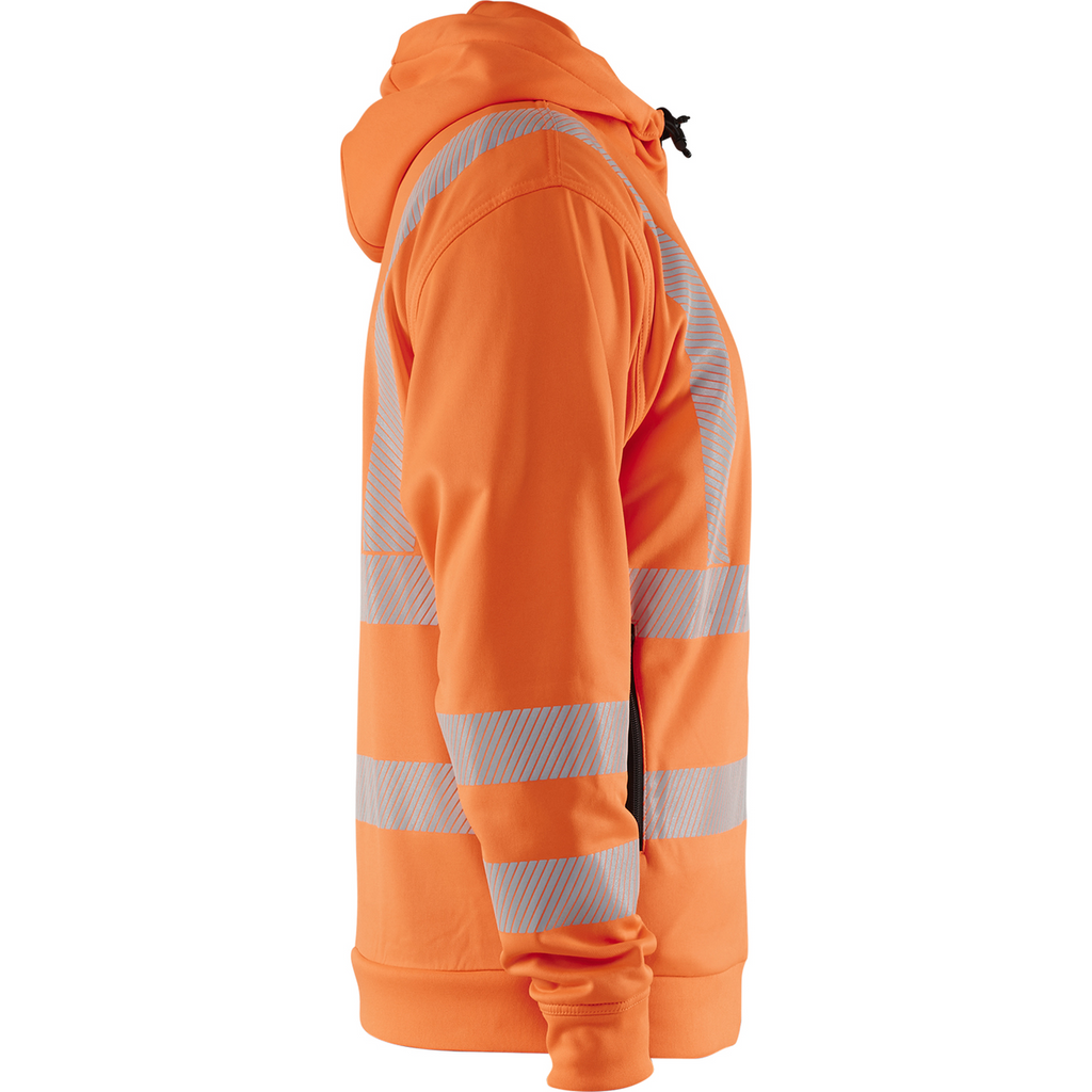 Blaklader High Vis Hooded Sweatshirt with Zip, Orange (2)