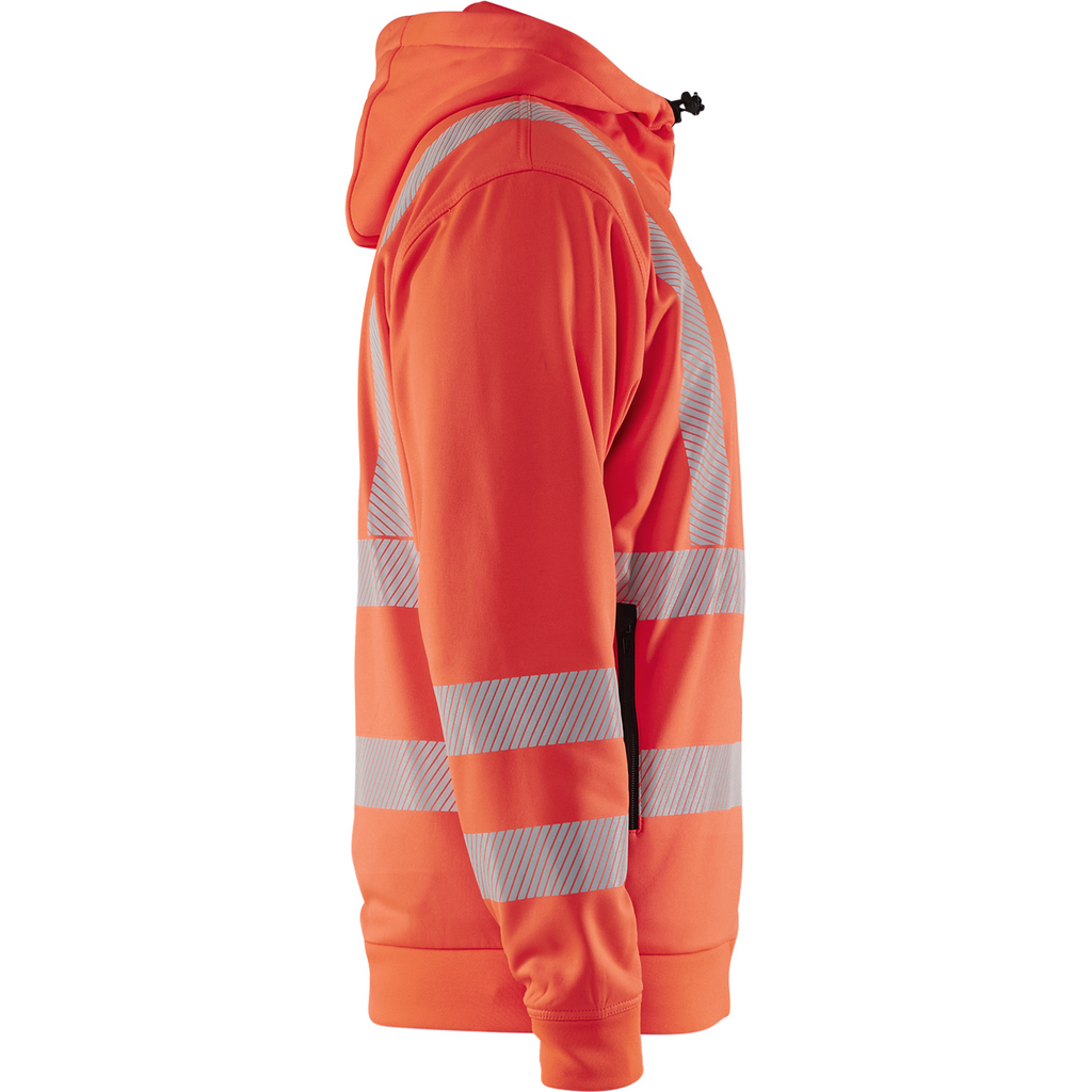 Blaklader High Vis Hooded Sweatshirt with Zip, Red (3)