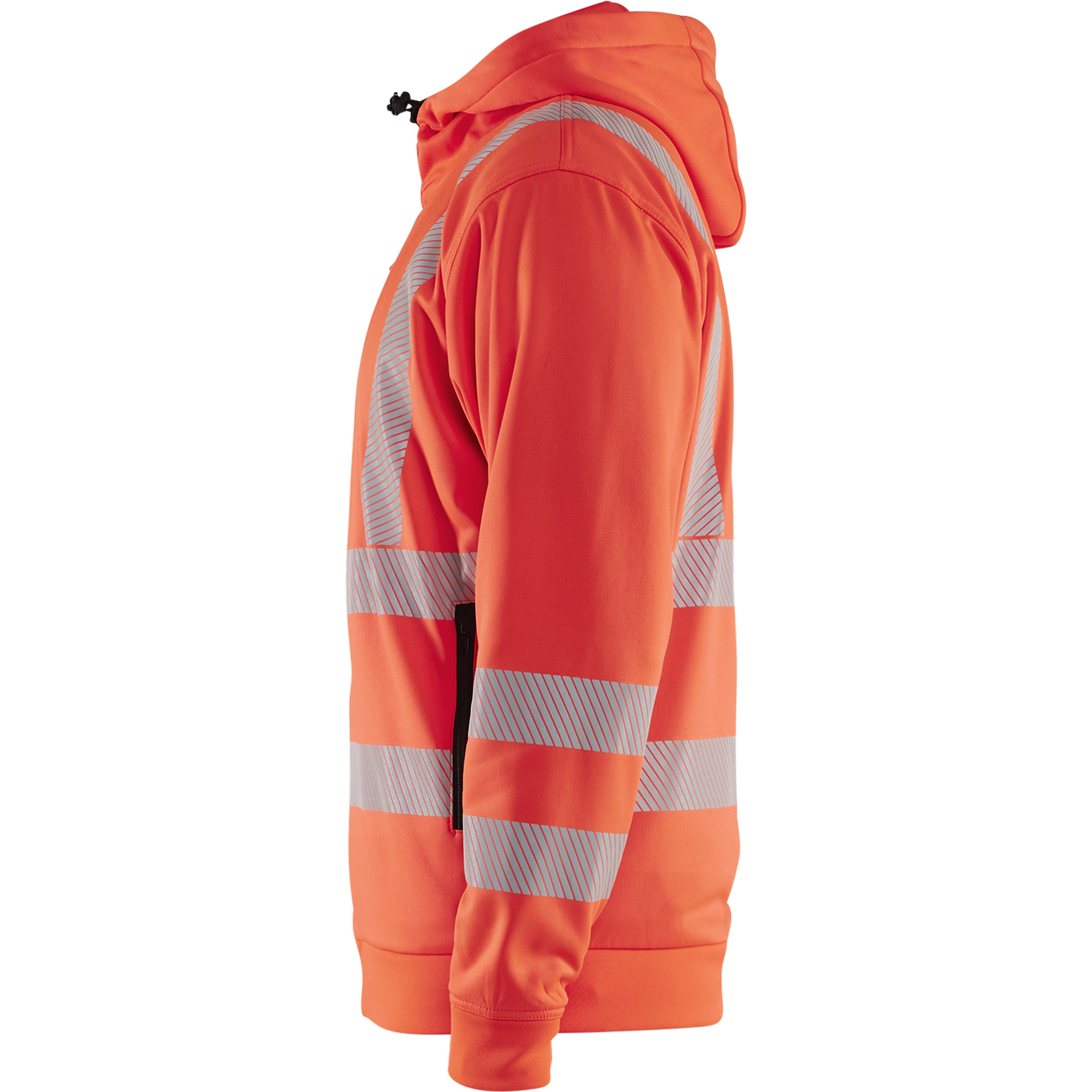 Blaklader High Vis Hooded Sweatshirt with Zip, Red (2)