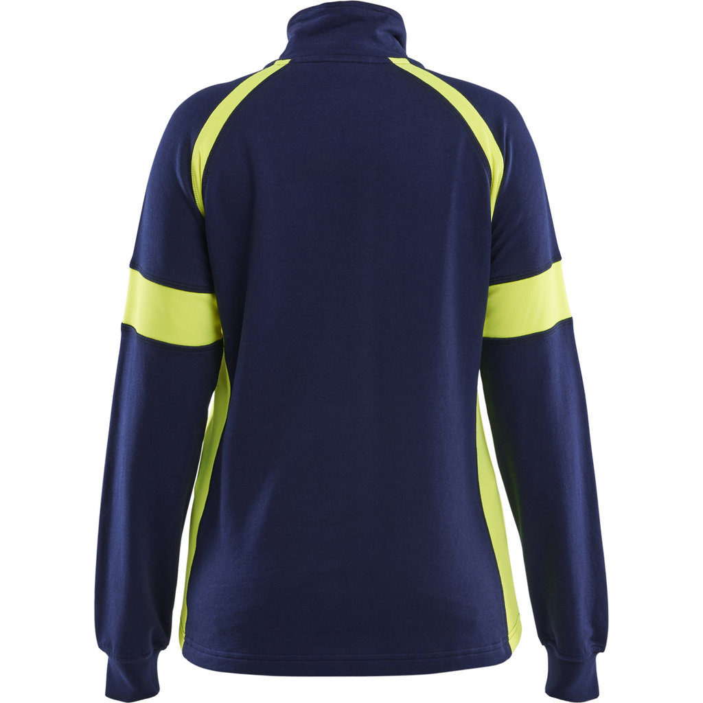 Blaklader High Vis Ladies Sweatshirt, Navy Blue/ Yellow (4)