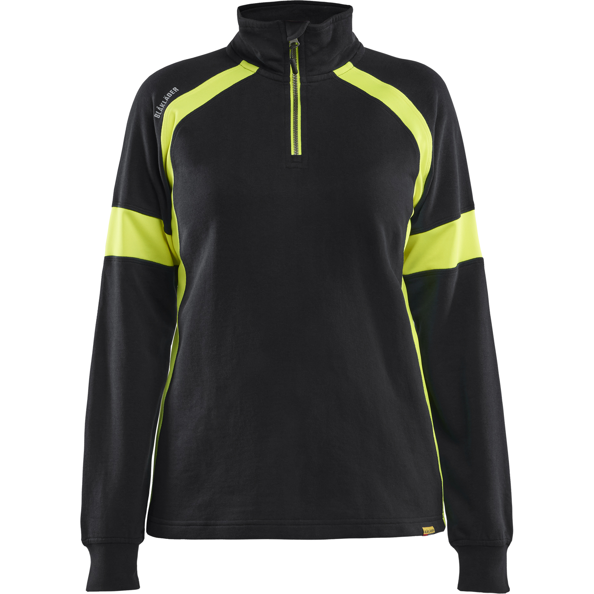 Blaklader High Vis Women's Sweatshirt, Black/Yellow