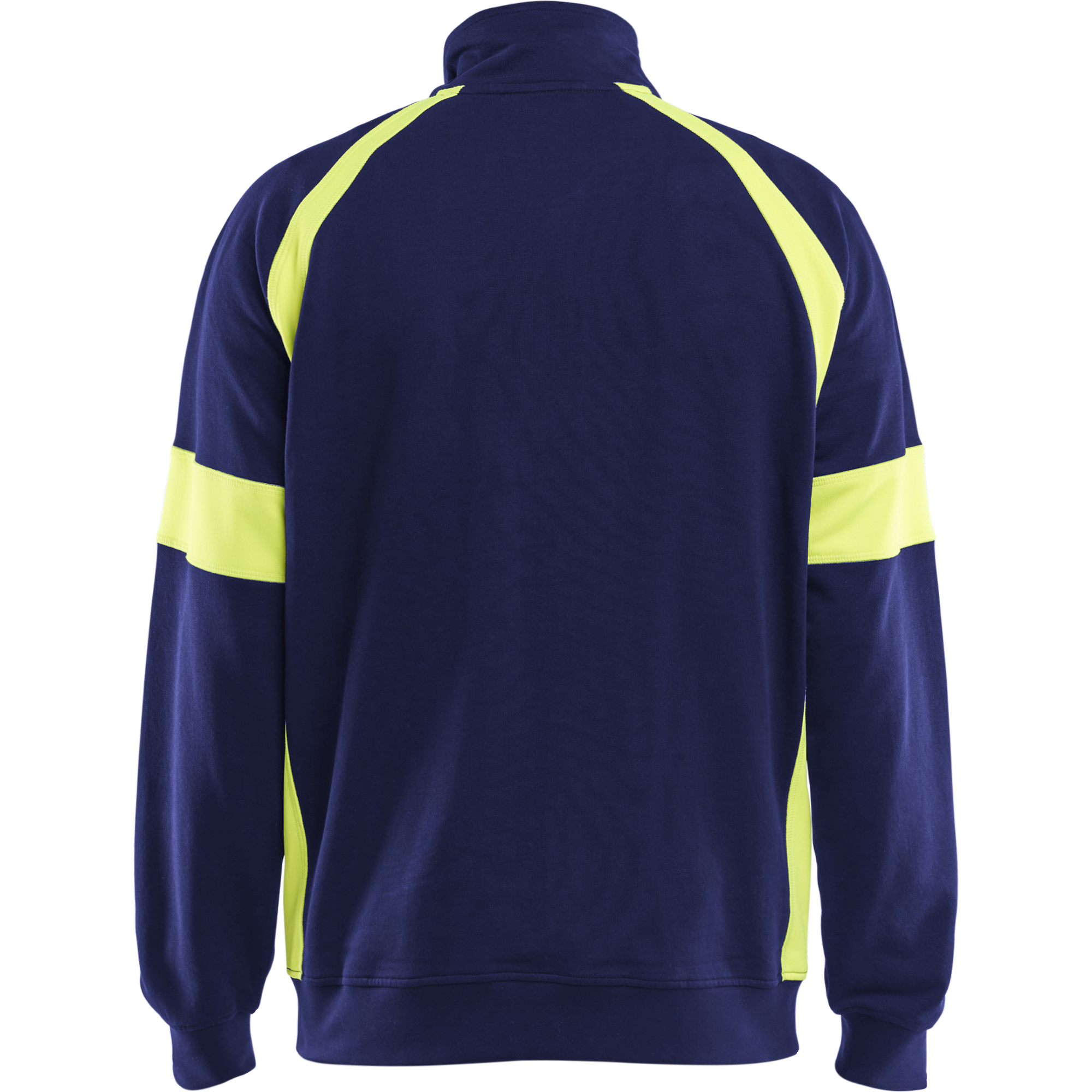 Blaklader High Vis Full Zip Sweatshirt, Navy Blue/ Yellow (4)