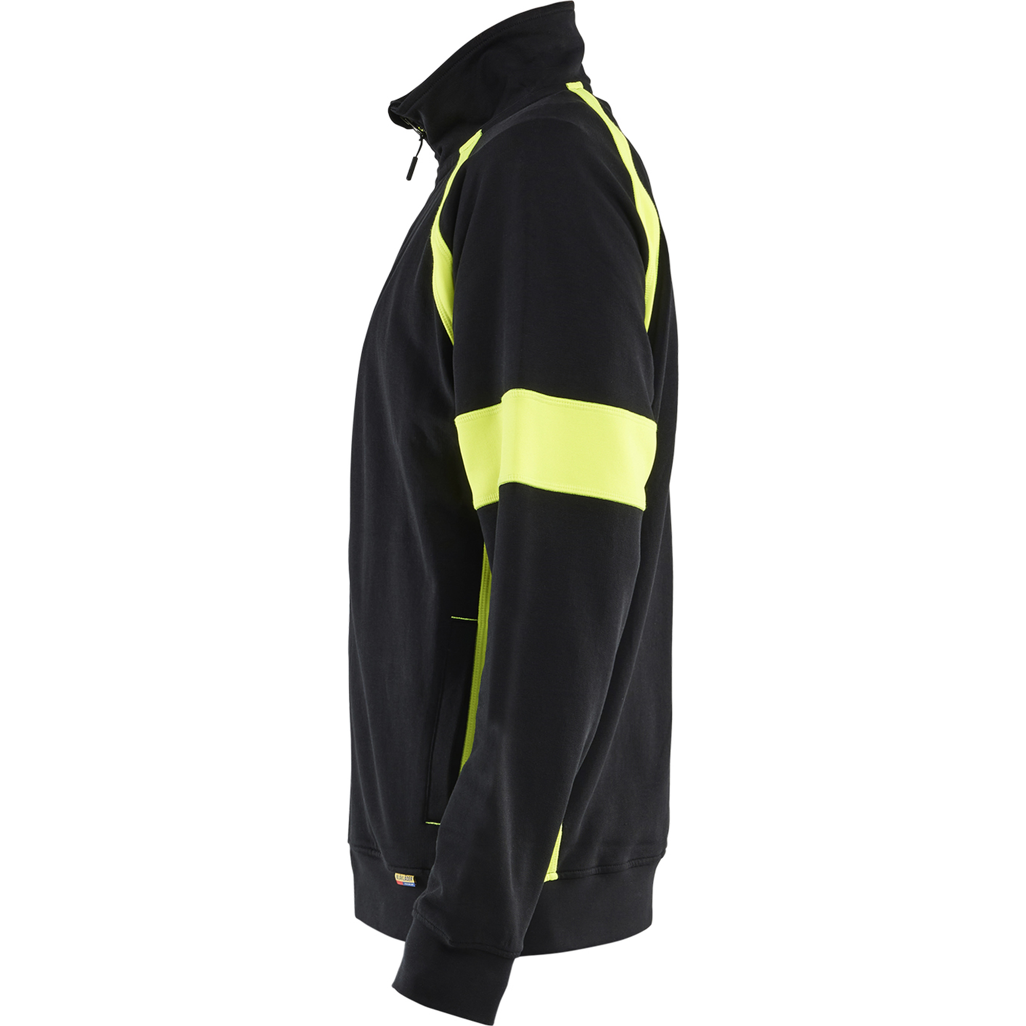 Blaklader High Vis Full Zip Sweatshirt, Black/Yellow (3)