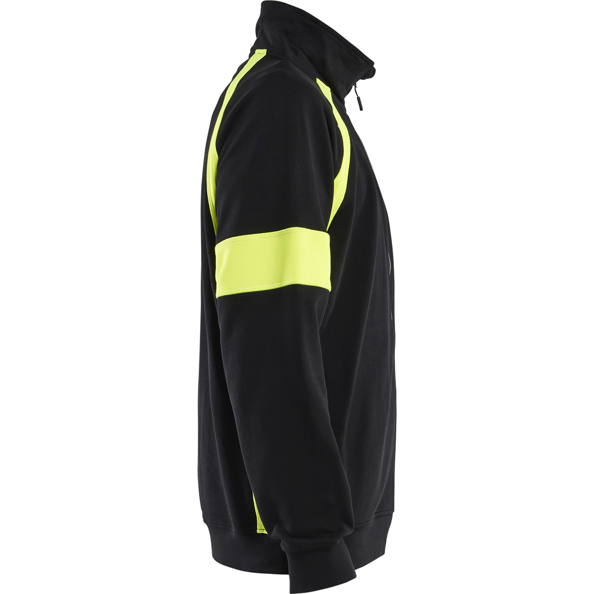 Blaklader High Vis Full Zip Sweatshirt, Black/Yellow (2)