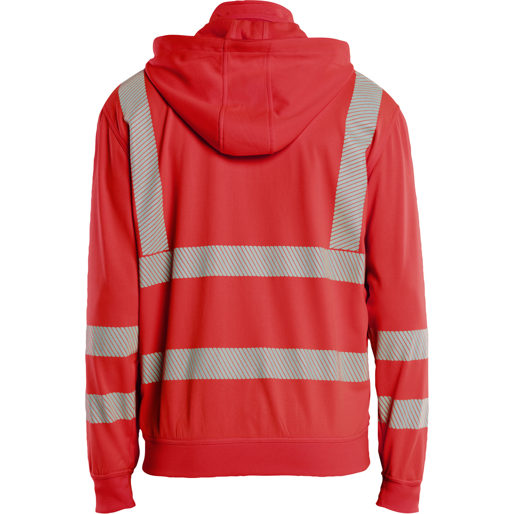 Blaklader High Vis Sweatshirt with Detachable Hood, Red (4)
