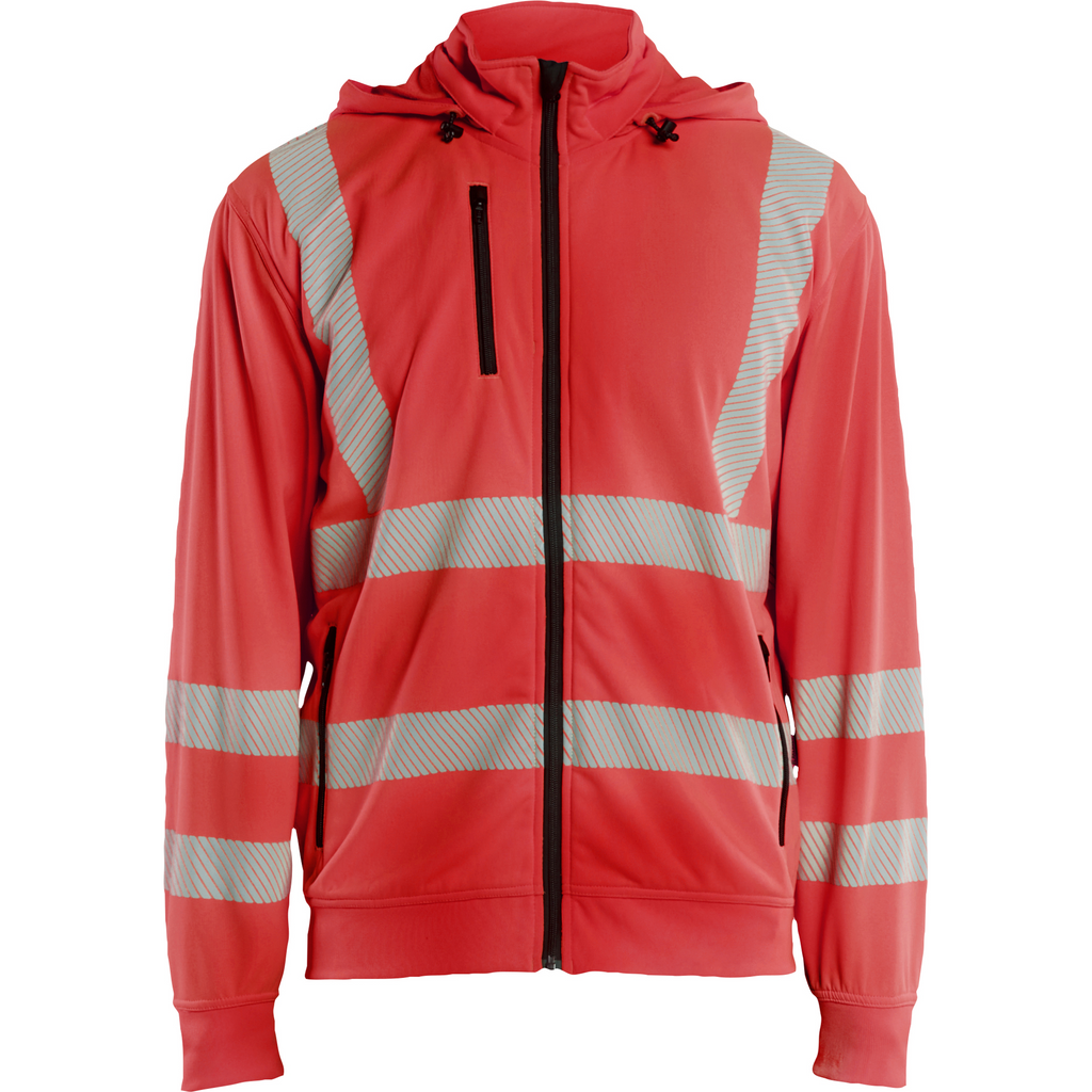 Blaklader High Vis Sweatshirt with Detachable Hood, Red