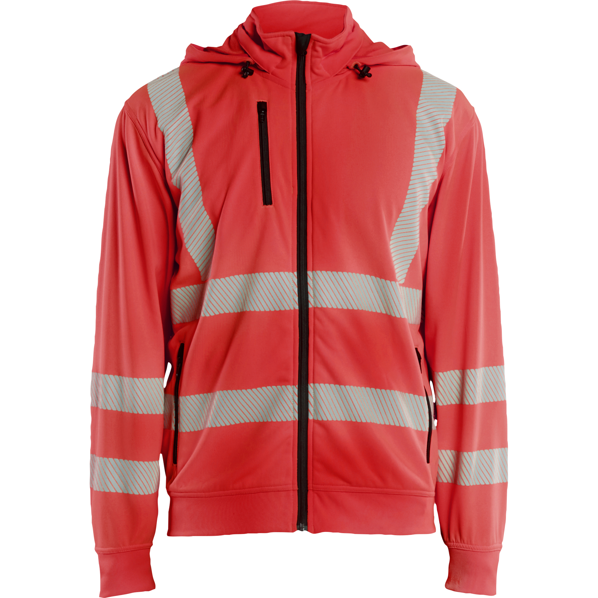 Blaklader High Vis Sweatshirt with Detachable Hood, Red