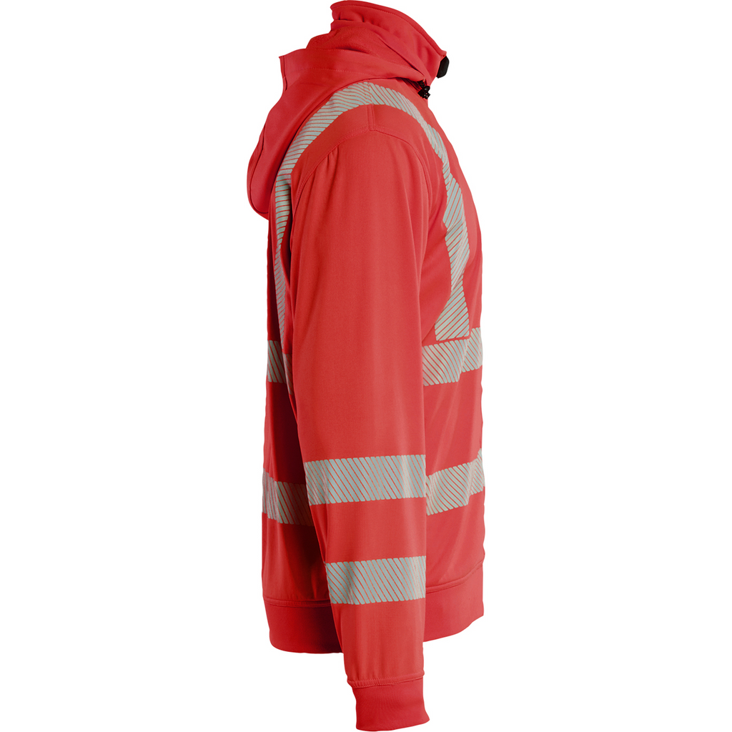 Blaklader High Vis Sweatshirt with Detachable Hood, Red (2)
