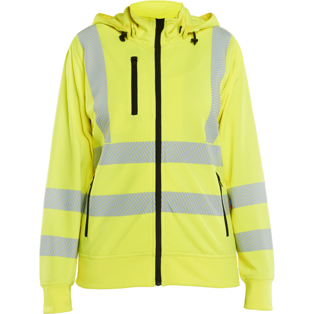 Blaklader High Vis Ladies Sweatshirt with Detachable Hood, Yellow