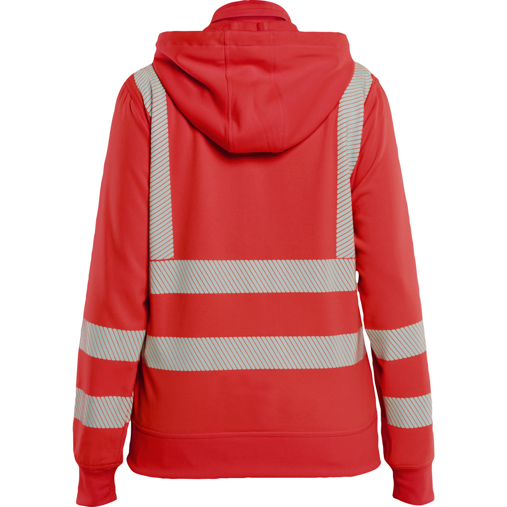 Blaklader High Vis Ladies Sweatshirt with Detachable Hood, Red (4)