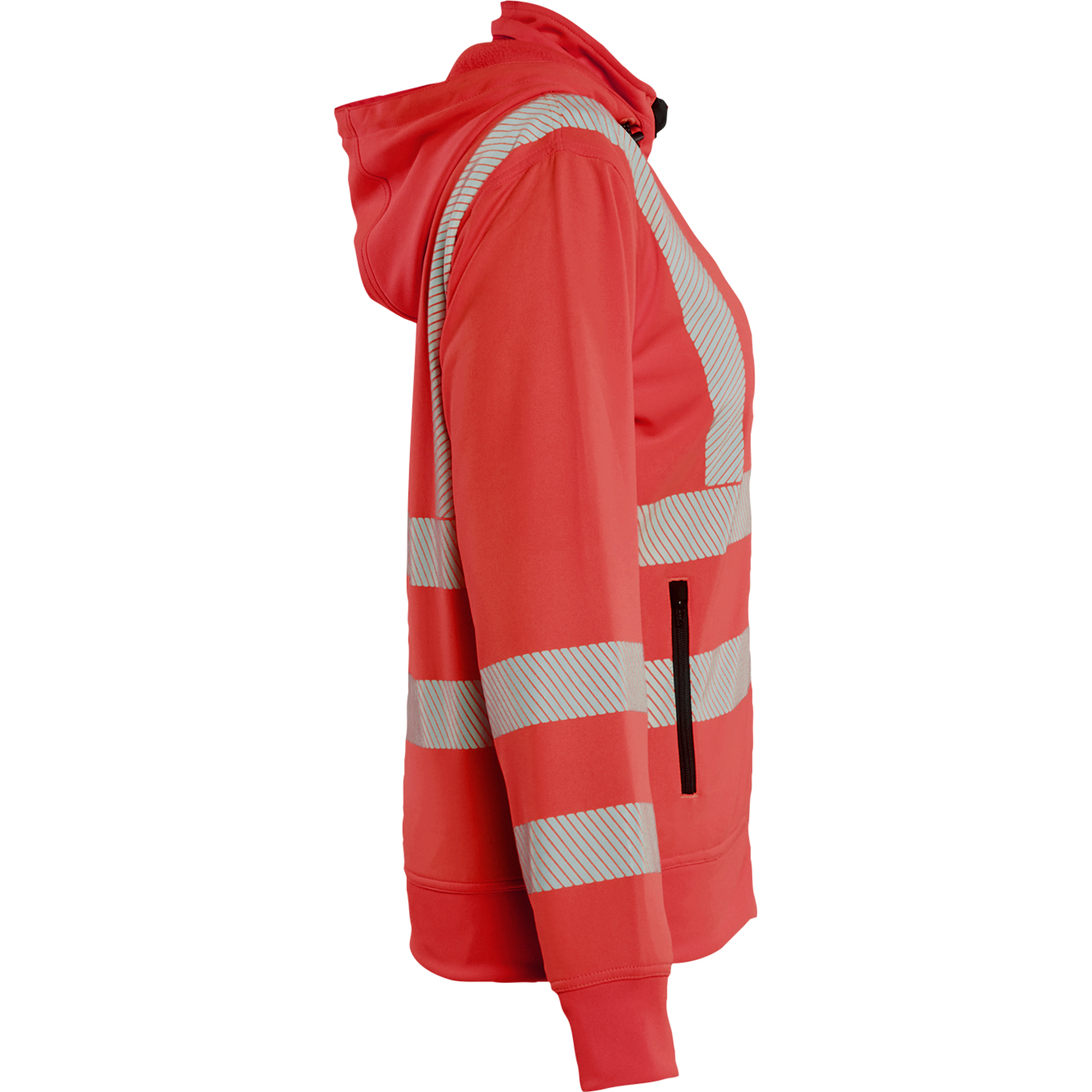 Blaklader High Vis Ladies Sweatshirt with Detachable Hood, Red (2)