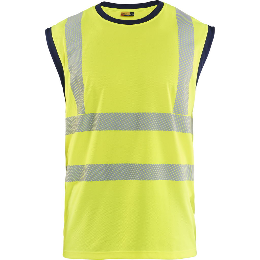 Blaklader High Vis Tank Top, Yellow/Navy