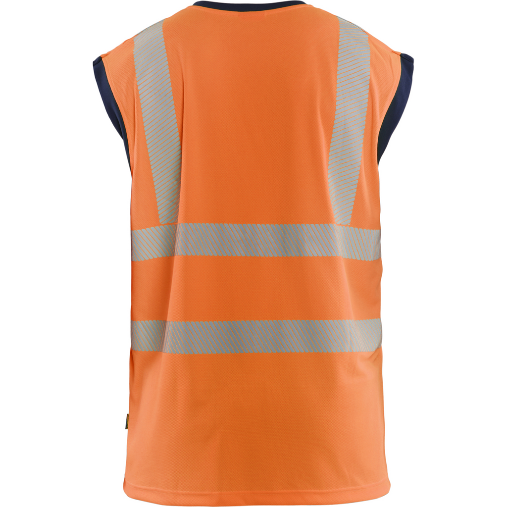 Blaklader High Vis Tank Top, Orange/Navy Blue (4)