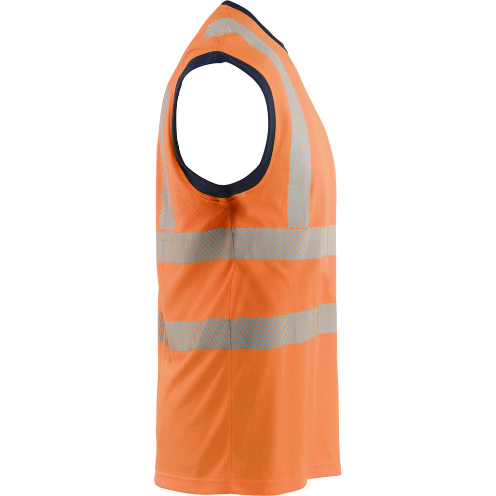 Blaklader High Vis Tank Top, Orange/Navy Blue (2)