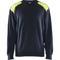 Blaklader Sweatshirt, Dark Navy/Yellow