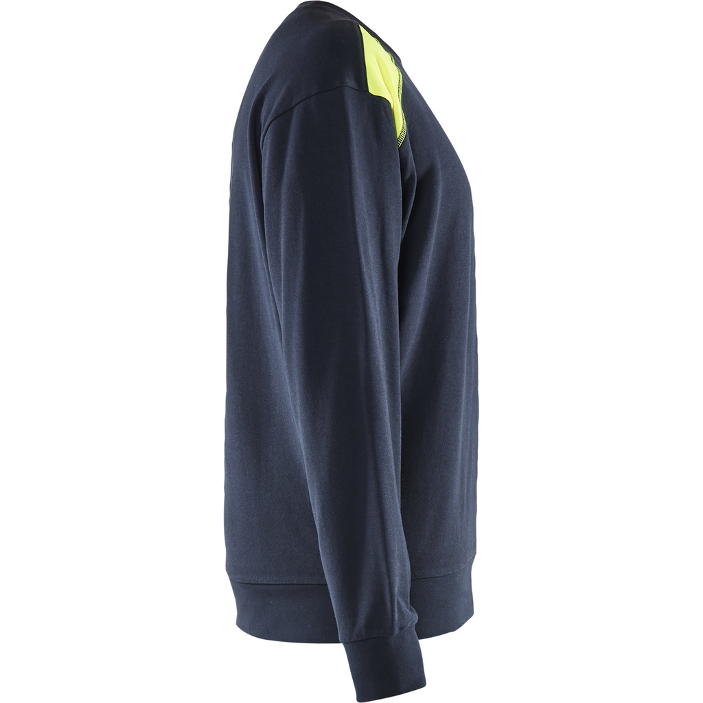 Blaklader Sweatshirt, Dark Navy/Yellow (2)