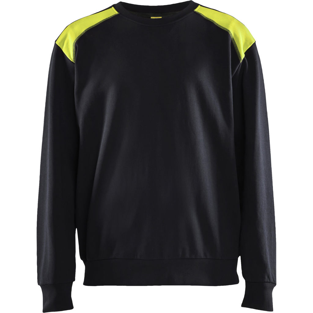 Blaklader Sweatshirt, Black/Yellow