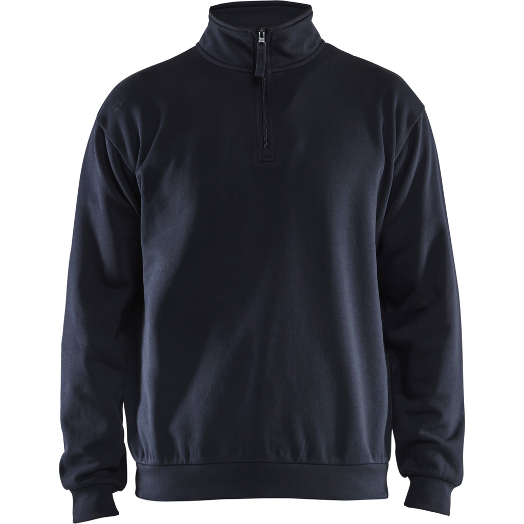 Blaklader Half-Zip Sweatshirt, Dark Navy Blue