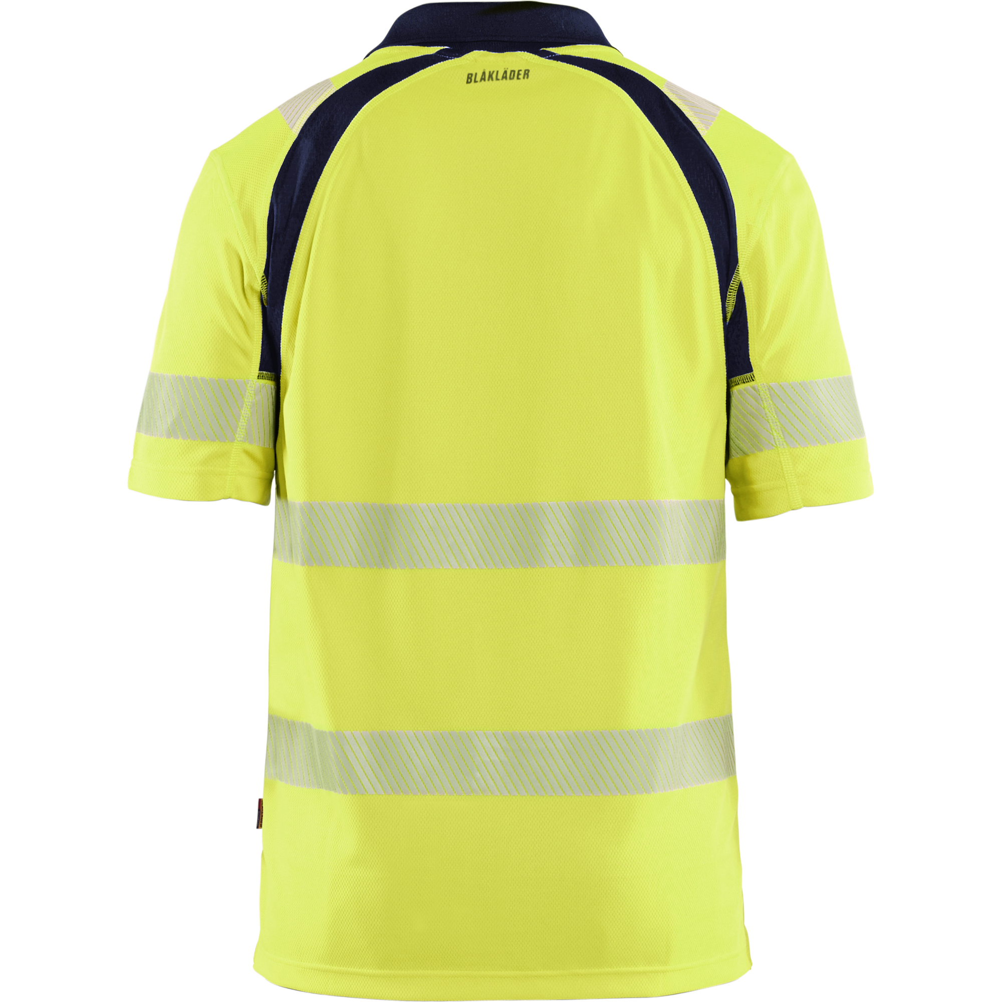 Blaklader High Vis UV Protection Polo Shirt, Yellow/Navy Blue (4)