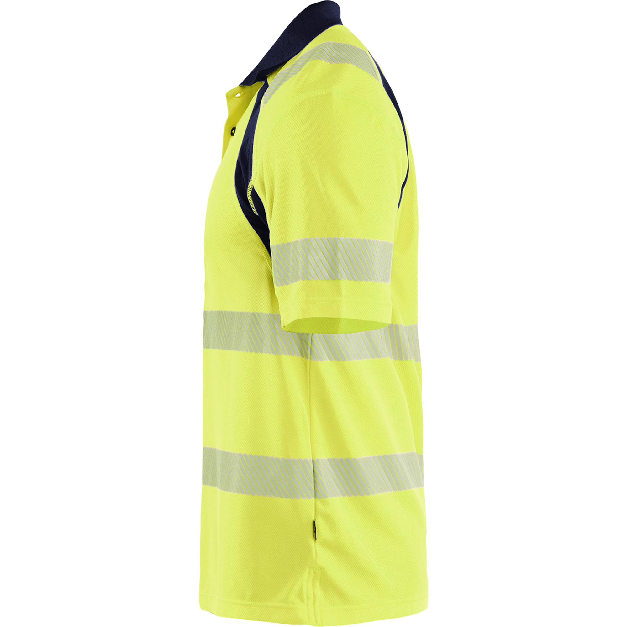 Blaklader High Vis UV Protection Polo Shirt, Yellow/Navy Blue (3)