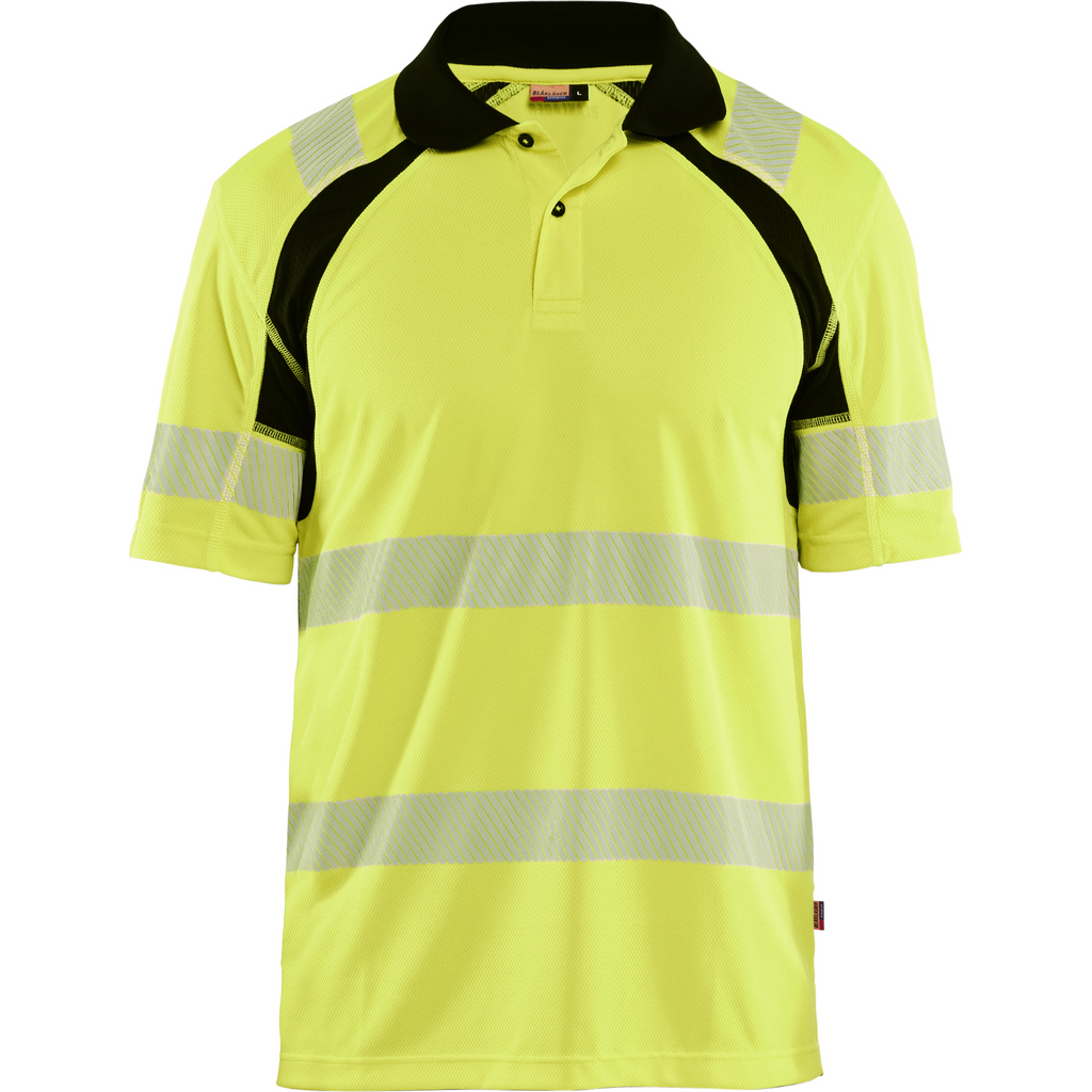 Blaklader High Vis UV Protection Polo Shirt, Yellow/Black