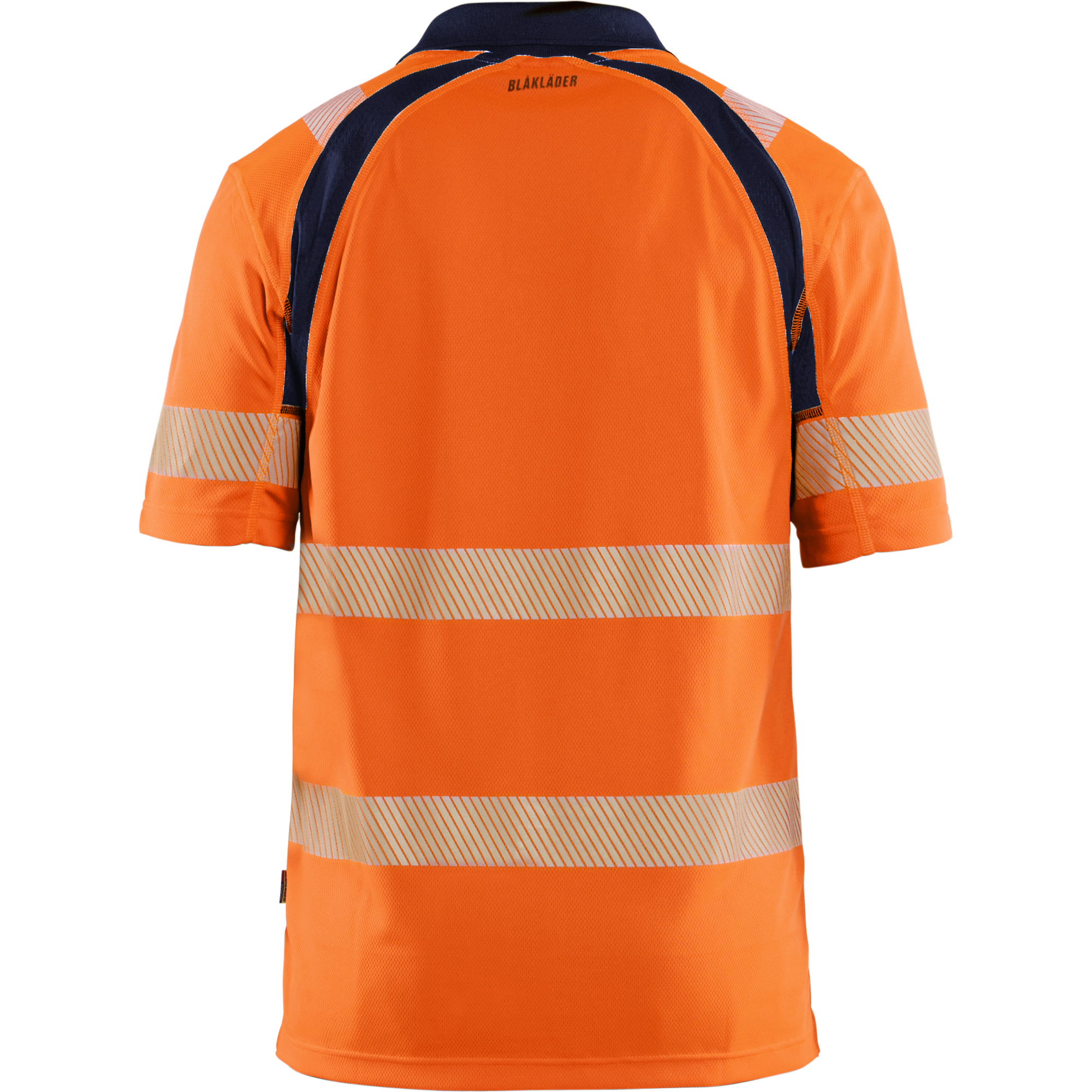 Blaklader High Vis UV Protection Polo Shirt, Orange/Navy (4)