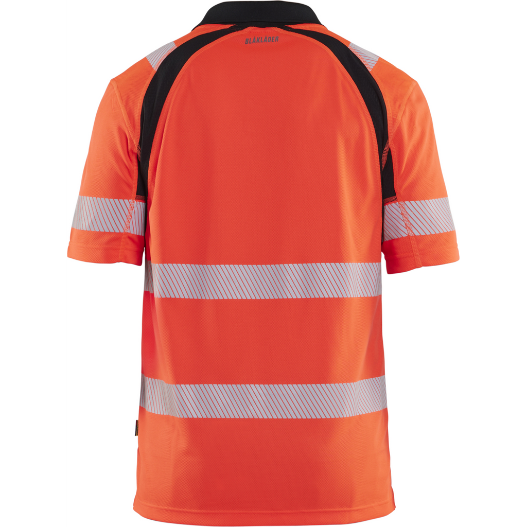 Blaklader High Vis UV Protection Polo Shirt, Red/Black (4)