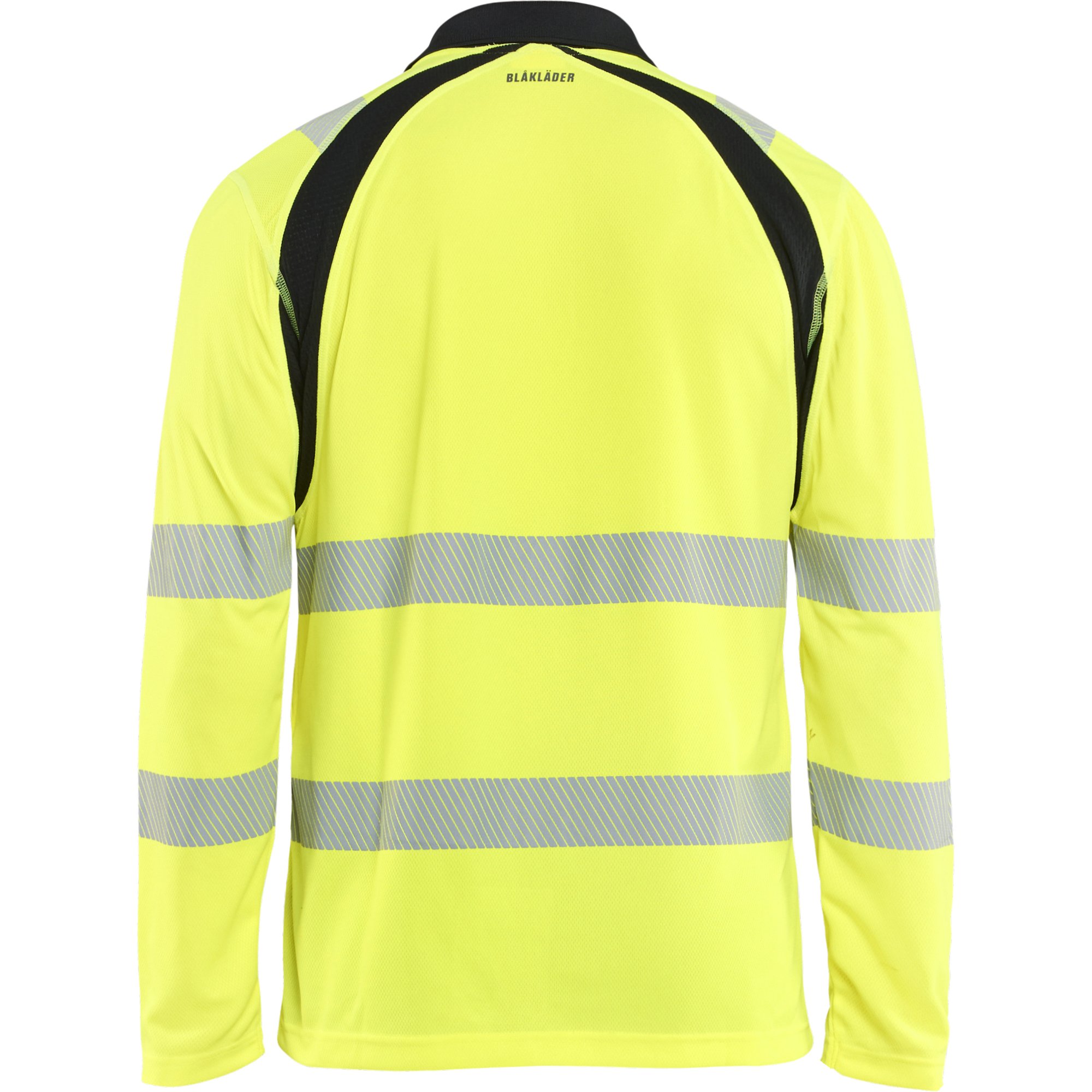 Blaklader High Vis UV Protection Long Sleeve Polo Shirt, Yellow/Black (4)